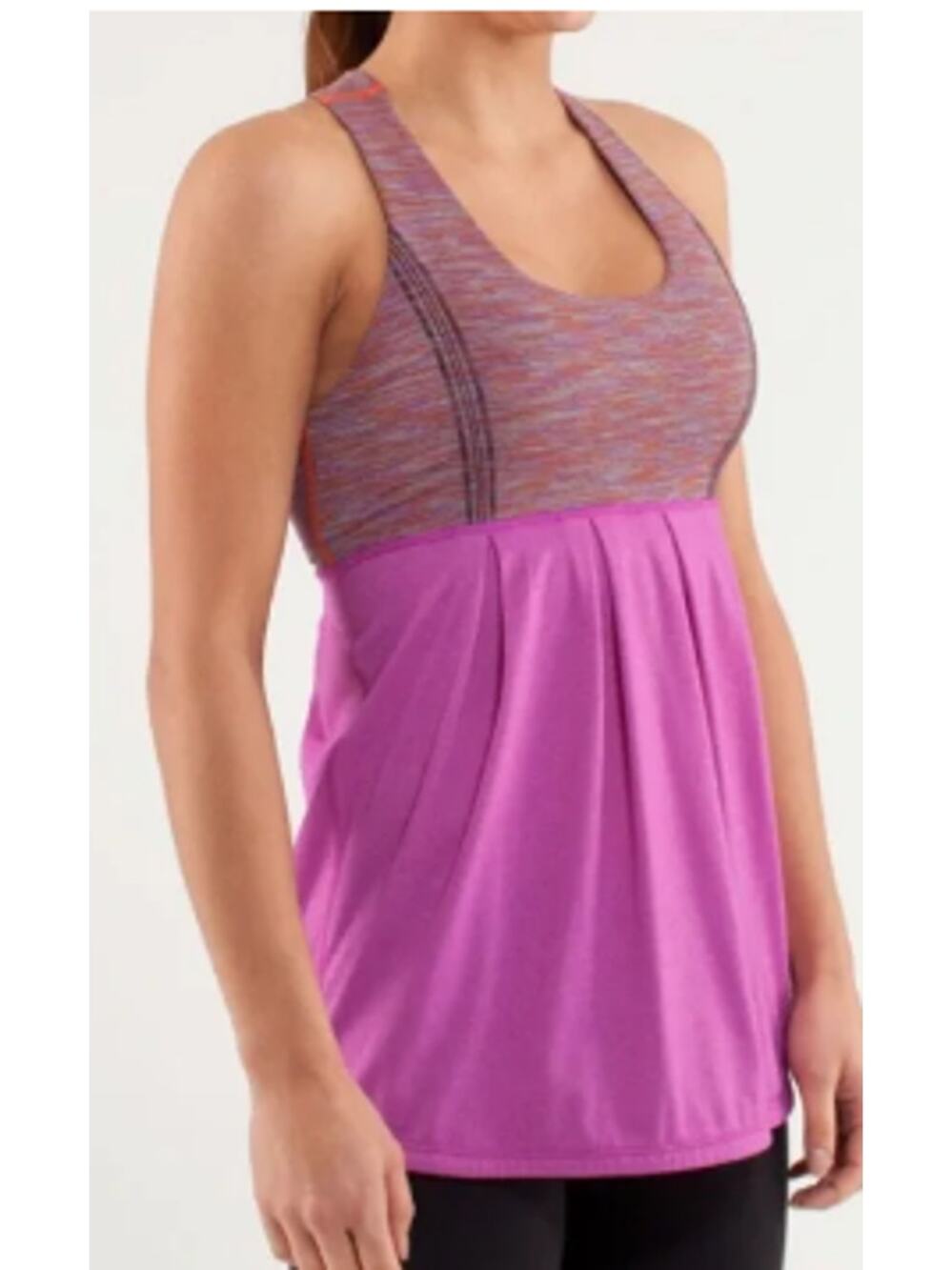 Lululemon Power Dance Tank Heathered Ultra Violet – Size 6